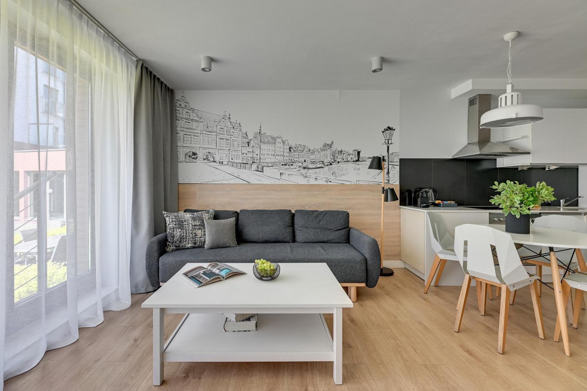 Waterlane Riverside - Spa, Pool, Gym & Parking By Downtown Apartments Gdansk Habitación foto